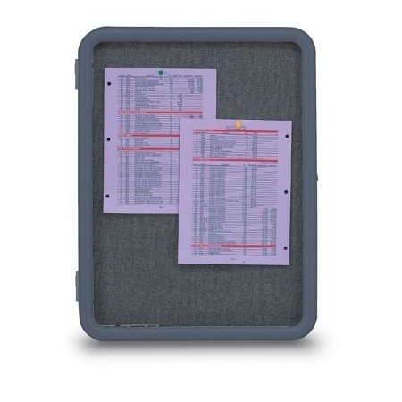 United Visual Products Single Door Image Enclosed Corkboard, 24", UVTE2436FB-BLACK UVTE2436FB-BLACK